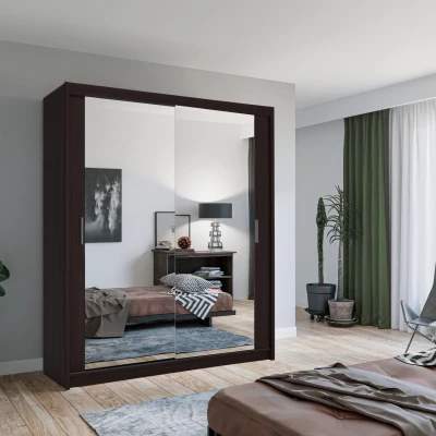 Zrcadlová šatní skříň 180/62 KAILAN - wenge