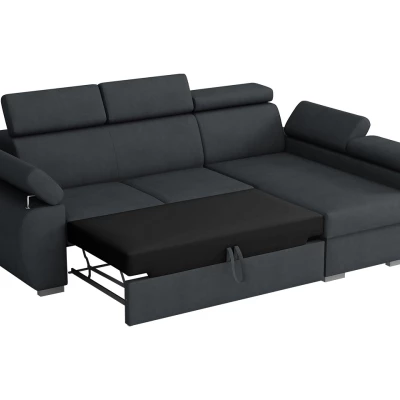 Rozkládací rohová sedací souprava ORITUKO - ocelová, levý roh