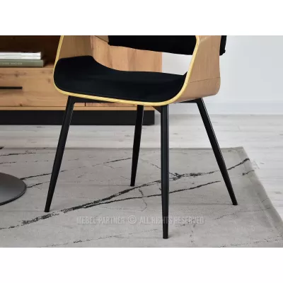 Designová jídelní židle NENET - dub / černá