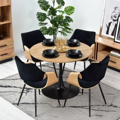 Designová jídelní židle NENET - dub / černá