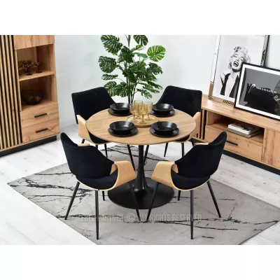 Designová jídelní židle NENET - dub / černá