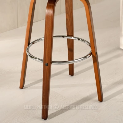 Designová barová židle SAROLTA - ořech / krémová 1