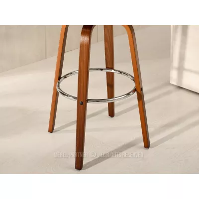 Designová barová židle SAROLTA - ořech / krémová 1