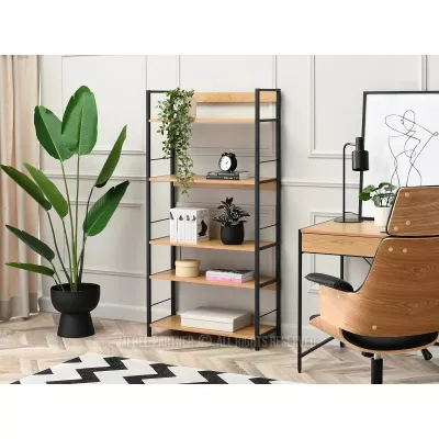 Policový regál AUSEL - dub / černý