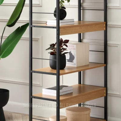 Policový regál AUSEL - dub / černý