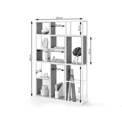 Policový regál GAREK - dub / černý