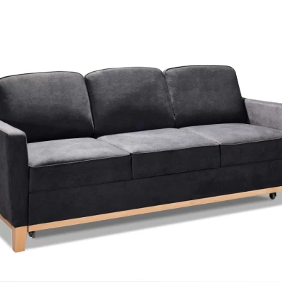 Rozkládací pohovka NOHEMA - grafitová / dub