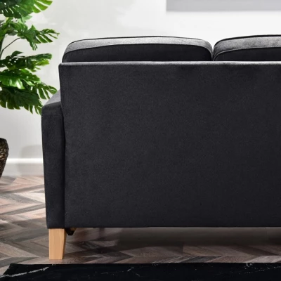 Rozkládací pohovka NOHEMA - grafitová / dub