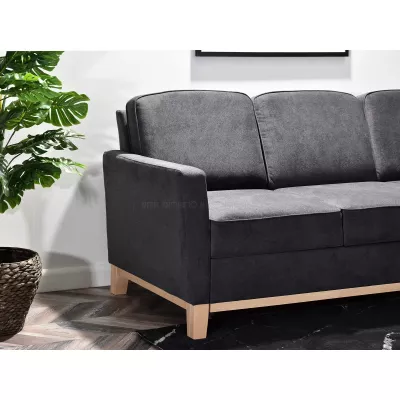 Rozkládací pohovka NOHEMA - grafitová / dub