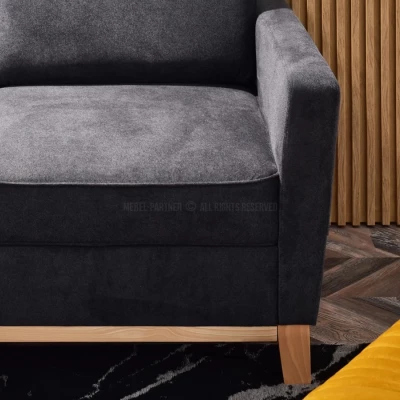 Rozkládací pohovka NOHEMA - grafitová / dub