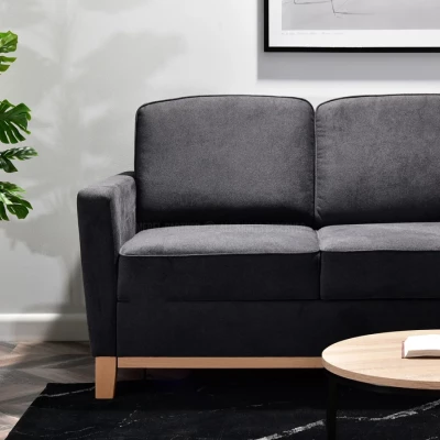 Rozkládací pohovka NOHEMA - grafitová / dub