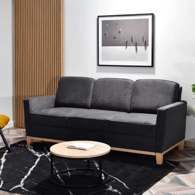 Rozkládací pohovka NOHEMA - grafitová / dub