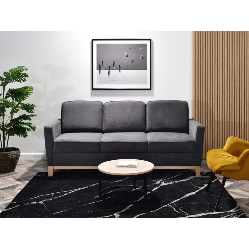 Rozkládací pohovka NOHEMA - grafitová / dub