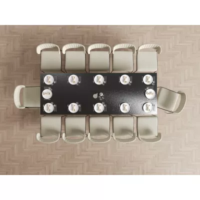 Rozkládací jídelní stůl 180(260) EVONY - antracitový / černý