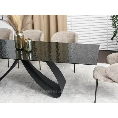 Rozkládací jídelní stůl 180(260) EVONY - antracitový / černý