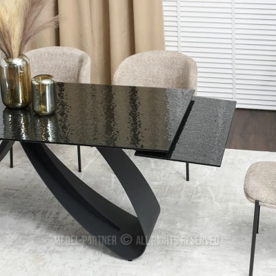 Rozkládací jídelní stůl 180(260) EVONY - antracitový / černý