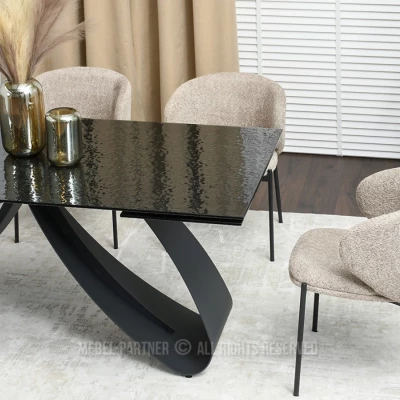 Rozkládací jídelní stůl 180(260) EVONY - antracitový / černý