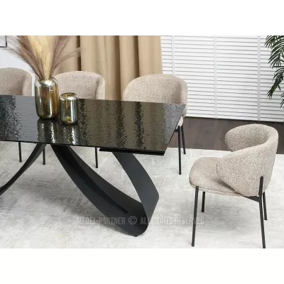 Rozkládací jídelní stůl 180(260) EVONY - antracitový / černý