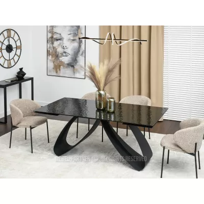 Rozkládací jídelní stůl 180(260) EVONY - antracitový / černý