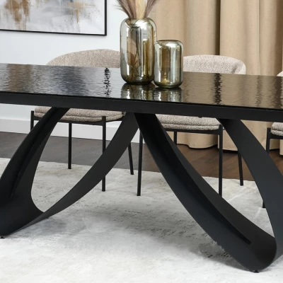 Rozkládací jídelní stůl 180(260) EVONY - antracitový / černý