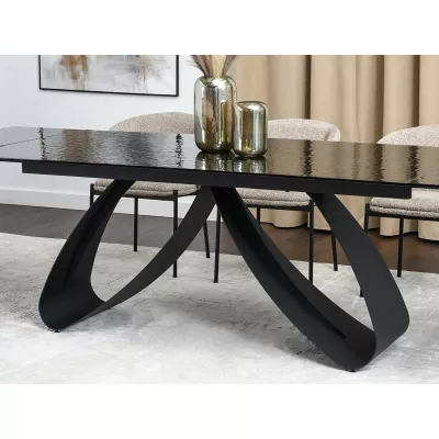 Rozkládací jídelní stůl 180(260) EVONY - antracitový / černý