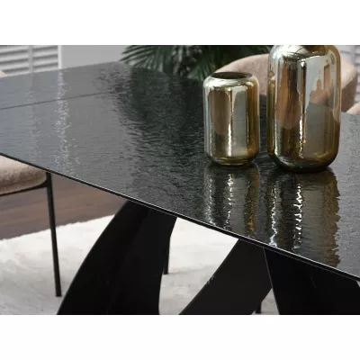 Rozkládací jídelní stůl 180(260) EVONY - antracitový / černý