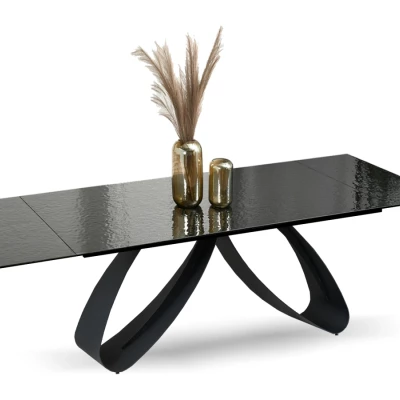 Rozkládací jídelní stůl 180(260) EVONY - antracitový / černý