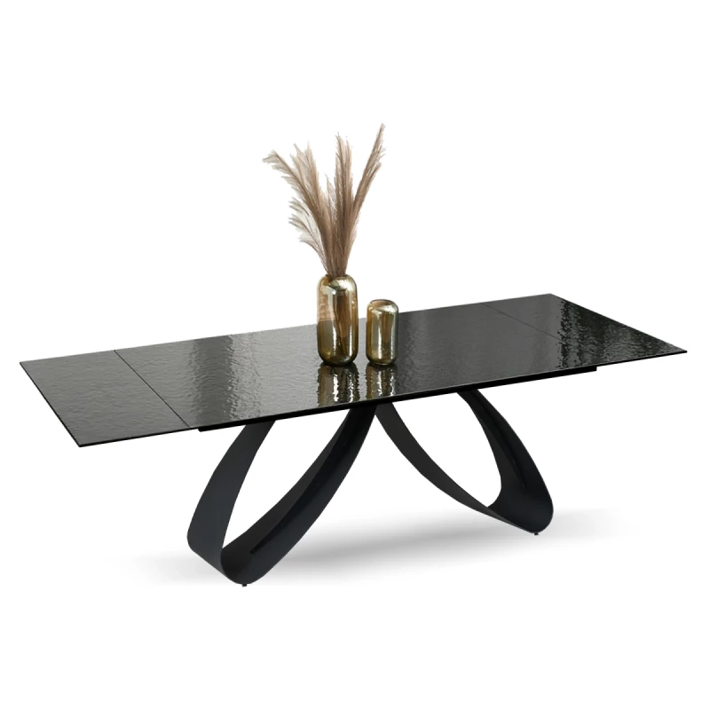 Rozkládací jídelní stůl 180(260) EVONY - antracitový / černý