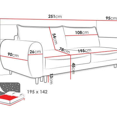 Pohovka na každodenní spaní BREGON - béžová