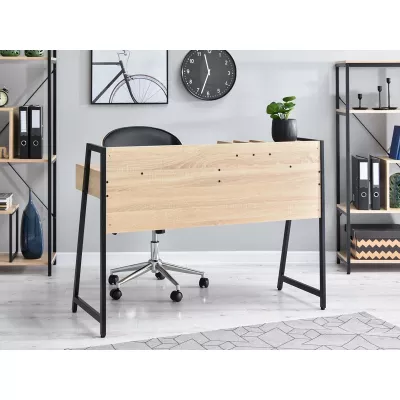 Široký psací stůl BATO - dub sonoma / černý