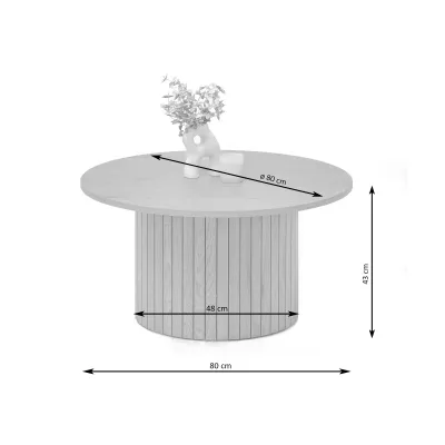 Kulatý konferenční stolek HRISTO - dub