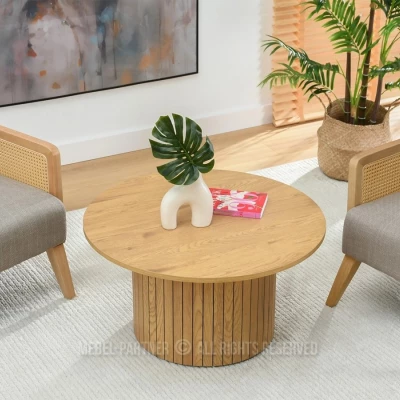 Kulatý konferenční stolek HRISTO - dub