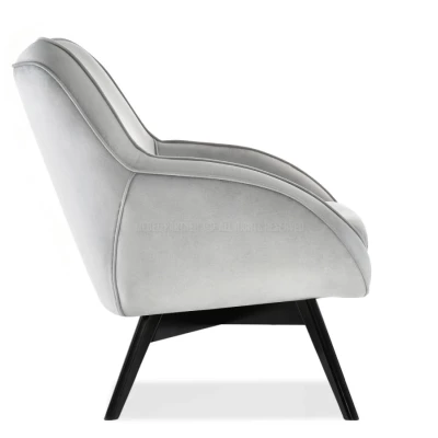 Čalouněné křeslo FLAVIO - tmavě šedé / černé