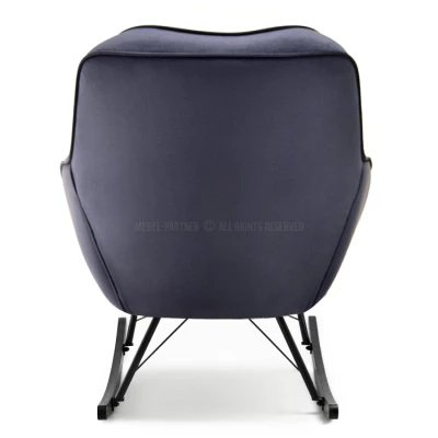 Houpací křeslo KELIN - grafitové / černé