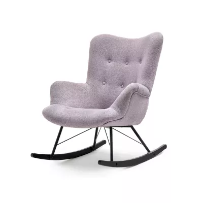 Houpací křeslo ENAS - pudrově růžové / černé