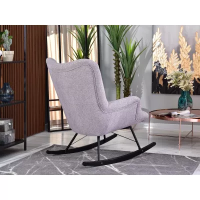 Houpací křeslo ENAS - pudrově růžové / černé