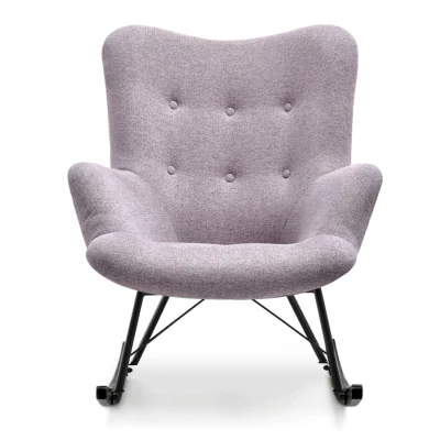 Houpací křeslo ENAS - pudrově růžové / černé