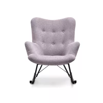 Houpací křeslo ENAS - pudrově růžové / černé