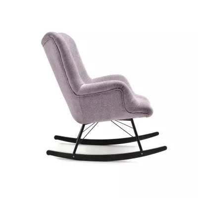 Houpací křeslo ENAS - pudrově růžové / černé