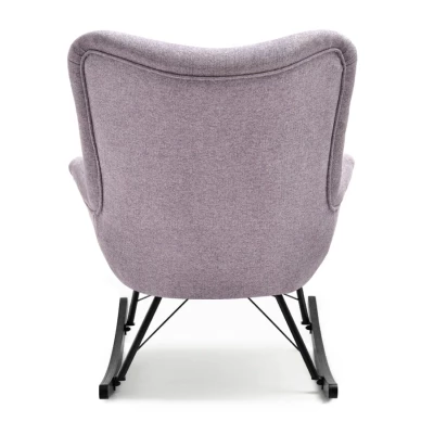 Houpací křeslo ENAS - pudrově růžové / černé