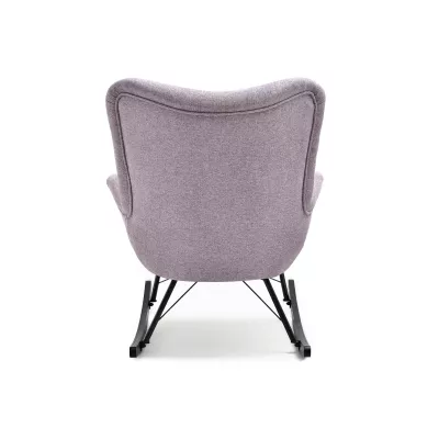 Houpací křeslo ENAS - pudrově růžové / černé