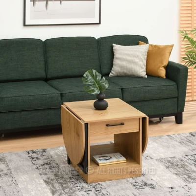 Rozkládací konferenční stolek IZAK - dub / černý