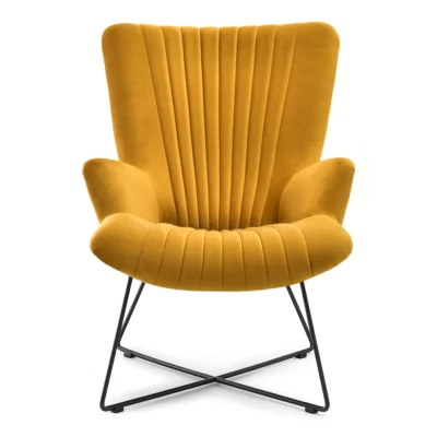 Čalouněné křeslo CORTO - medové / černé