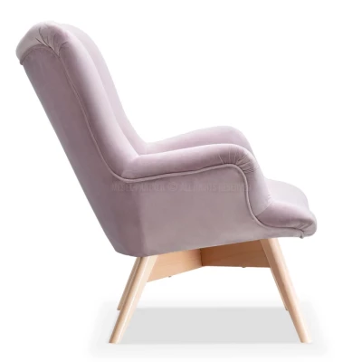 Křeslo ušák AMRO - liliové / buk