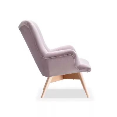 Křeslo ušák AMRO - liliové / buk