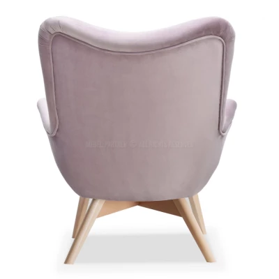 Křeslo ušák AMRO - liliové / buk