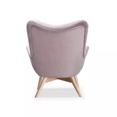 Křeslo ušák AMRO - liliové / buk