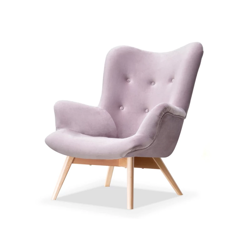 Křeslo ušák AMRO - liliové / buk
