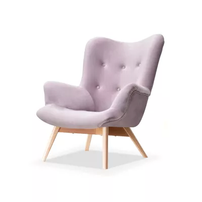 Křeslo ušák AMRO - liliové / buk