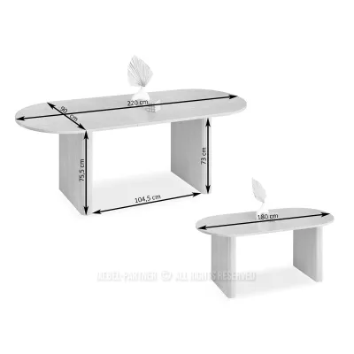 Rozkládací jídelní stůl 180(220)x90 CENDRY - dub